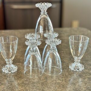 Elegant Clear Glass Goblet Set